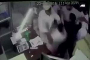 They were booked under relevant sections including 451 (house trespass to commit an offence), 323 (punishment for causing hurt voluntarily), 506 (punishment for criminal intimidation) of the IPC, said DSP. (Source: ANI video screenshot)