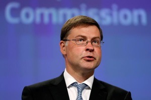 "It's up to the British government. If it decides not only to leave the EU but the single market as well, there will be serious effects on the City of London," Valdis Dombrovskis said. (Reuters)