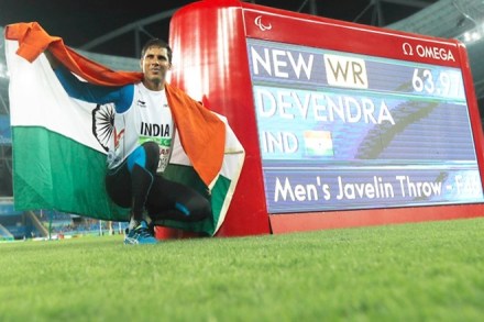 devendra jhajharia gold, devendra jhajharia javelin throw, devendra jhajharia world record, india at paralympics, india medals at paralympics