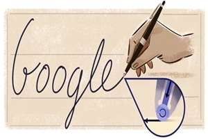 Ladislao Jose Biro, google doodle, google, doodle, biro, ball point pen, ball pen inventor, ball pen, Ladislao Jose Biro ball point pen, Ladislao Jose Biro birthday