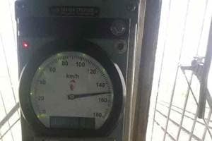 Talgo trial: Exclusive image of speedometer hitting 150 kmph during final trial run on Delhi to Mumbai Rajdhani route.