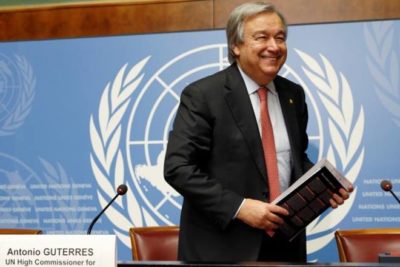 UN Chief Antonio Guterres commended African countries for opening their borders to refugees and people fleeing violence while other parts of the world, including the developed West, close boundaries and build walls. (Reuters) UN Chief Antonio Guterres commended African countries for opening their borders to refugees and people fleeing violence while other parts of the world, including the developed West, close boundaries and build walls. (Reuters)