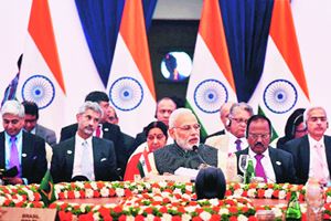 Prime Minister Narendra Modi at the recently-concluded BRICS Summit in Benaulim, Goa 