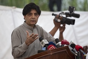 Pakistan's Interior Minister Chaudhry Nisar Ali Khan. (AP) Pakistan's Interior Minister Chaudhry Nisar Ali Khan. (AP)