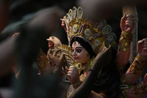 The depiction of strong message of prohibition at Puja pandals would make Chief Minister Nitish Kumar happy as he has always stressed on creating 'jan chetna' (public awareness) to make the liquor ban successful. (AP)