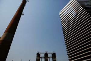 The seven-meter-tall tower, brainchild of Dutch designer Daan Roosegaarde, is undergoing last-minute checks in Beijing's 751 D Park art area. (Representative Image: Reuters) The seven-meter-tall tower, brainchild of Dutch designer Daan Roosegaarde, is undergoing last-minute checks in Beijing's 751 D Park art area. (Representative Image: Reuters)