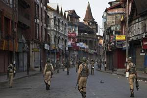 Even as there were no curbs on the movement of people anywhere in Kashmir, the officials said restrictions on the assembly of people under Section 144 CrPC were in place throughout the Valley.(PTI)