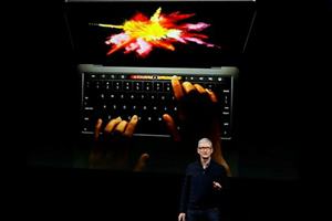 Touch Bar adapts to display controls most relevant to whatever application is being used, from email or typing text to video editing or music mixing, demonstrations showed. (Reuters)