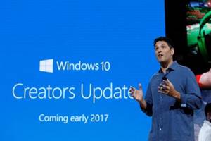Launching as a free update in early 2017, the Windows 10 Creators Update will enable anyone to create, share and experience in 3-D and mixed reality, connect people faster to those they care about most, and empower every gamer to be a broadcaster. (Reuters)
