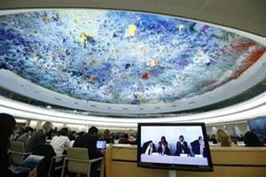 The Human Rights Council is the main UN intergovernmental body responsible for promoting and protecting all human rights and fundamental freedom. (Reuters)