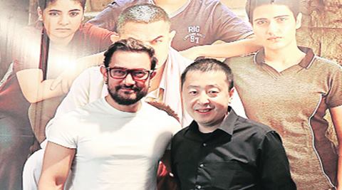 Actor Aamir Khan and Chinese director Jia Zhangke in Mumbai