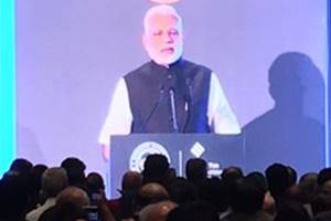 Prime Minister Narendra Modi is the guest of honour and gave away these awards across 28 categories for exceptional work in print, broadcast and online journalism in English, Hindi and regional languages. (Source: IE)