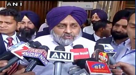 Punjab Deputy Chief Minister Sukhbir Singh Badal. (ANI)