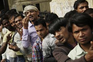 "Due to a temporary cash shortage, we see a risk that GDP growth could slow to 6.5 per cent in the fourth quarter of 2016 against our current estimate of 7.3 per cent, and to 7.5 per cent in the first quarter of 2017 from 7.9 per cent," (Associated Press) "Due to a temporary cash shortage, we see a risk that GDP growth could slow to 6.5 per cent in the fourth quarter of 2016 against our current estimate of 7.3 per cent, and to 7.5 per cent in the first quarter of 2017 from 7.9 per cent," (Associated Press)