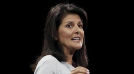 "We will have the backs of our allies...and those who do not have our back, we're taking names," Haley, who arrived here to present her credentials to UN Secretary General Antonio Guterres, said in her brief remarks to the press. (Reuters)