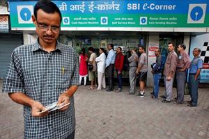 Currency ban: Banks, ATMs mobbed for third day