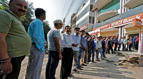 Even after a month of its implementation, several cash-starved people had been seen standing on never-ending queues outside banks and ATMs. (Reuters)