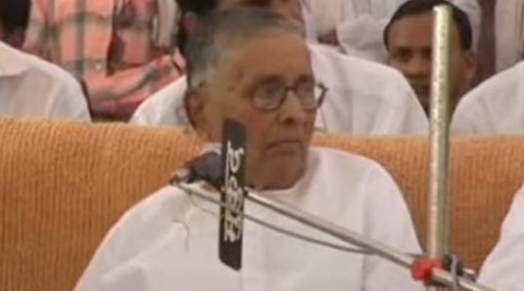 Former Madhya Pradesh CM Sunder Lal Patwa passes away at 92 after suffering a heart attack on Wednesday morning. (IE) Former Madhya Pradesh CM Sunder Lal Patwa passes away at 92 after suffering a heart attack on Wednesday morning. (IE)