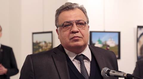 "India strongly condemns the tragic assassination of the Ambassador of the Russian Federation to Turkey. We are deeply saddened and shocked by this dastardly act," the External Affairs Ministry said. (Associated Press)
