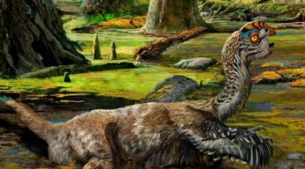 The last-ditch struggle of Tongtianlong limosus as it was mired in mud is seen in an undated artist reconstruction. (REUTERS)