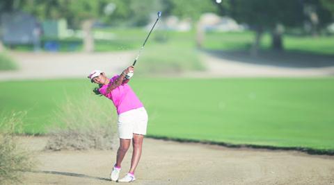 Aditi Ashok at the Omega Dubai Ladies Masters tournament in Dubai, UAE, earlier this month.