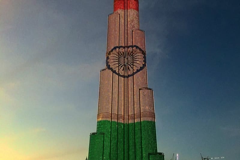 Republic Day, 68th Republic Day, republic Day 2017, UAE, Burj Khalifa, tricolor, Burj Khalifa tricolor, R-day