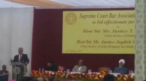 Chief Justice of India TS Thakur Addressing the gathering. (FeOnline)