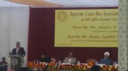 Chief Justice of India TS Thakur Addressing the gathering. (FeOnline)