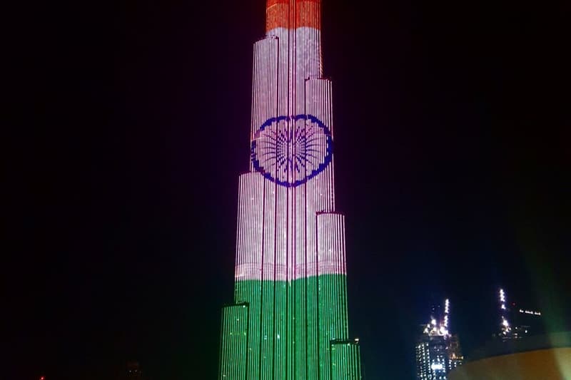 Republic Day, 68th Republic Day, republic Day 2017, UAE, Burj Khalifa, tricolor, Burj Khalifa tricolor, R-day
