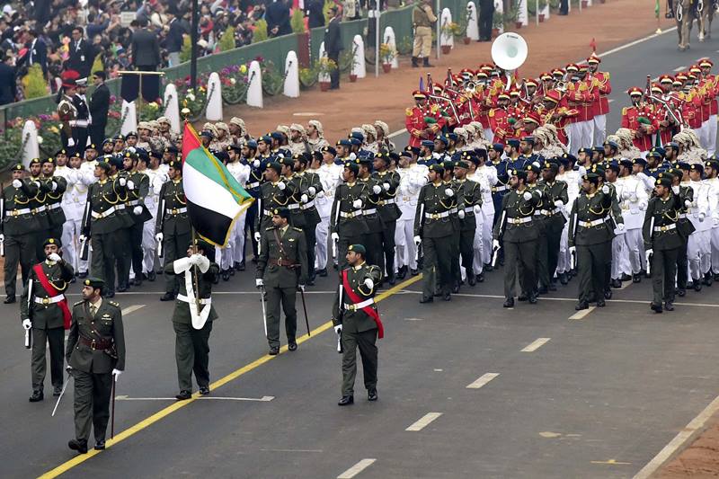republic day, republic day parade, rajpath, narendra modi, abu dhabi crown prince, pranab mukherjee, uae