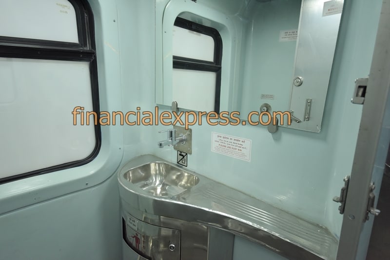 The bio-toilets in the train are in line with Indian Railways' vision to keep tracks defecation free. The train will also have toilet occupation indication display boards.
