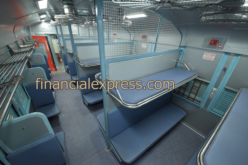 The train has cushioned luggage racks with coat hooks. The coaches have LED lights and Railways will provide more mobile and laptop charging points.