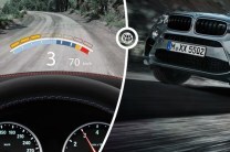  The Heads-Up Display with M-specific functions aids in displaying driver information on the windshield without distraction 