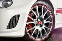  'Scorpion' badged alloy wheels available in the Fiat Abarth 595 Competizione add to a sporty stance of the car 