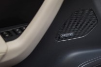  The 360 Meridian Sound System available in the Jaguar F-Pace has crisp sound quality and offers good surround sound. 