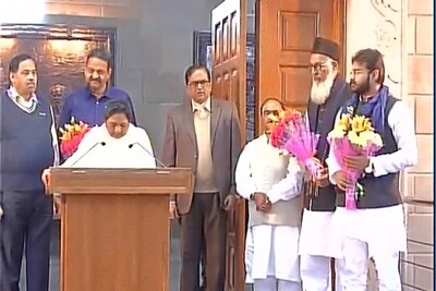 Mayawati, today declared that gangster-turned-politician Mukhtar Ansari and his son have been included in the party. (ANI)