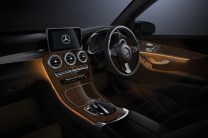  The ambient lighting adjusts the colours of selective portions on the interiors of the Mercedes-Benz GLC according to the passengers' need. 