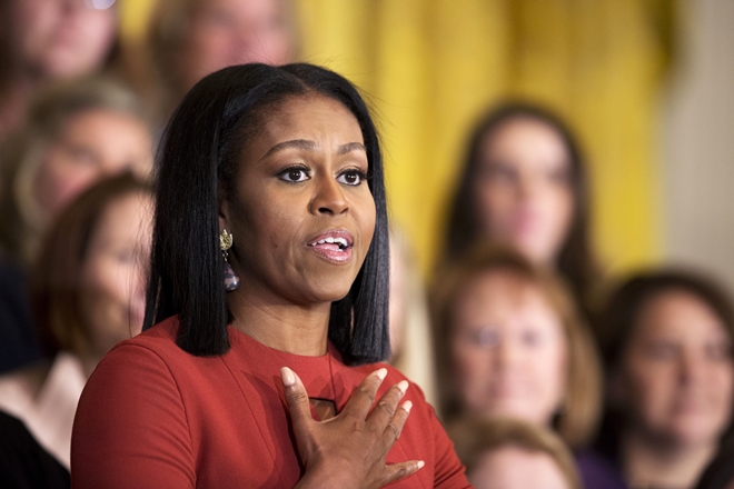 Michelle Obama emphasised that it was important to make sure parents think about the importance of healthy school lunches. (AP) Michelle Obama emphasised that it was important to make sure parents think about the importance of healthy school lunches. (AP)