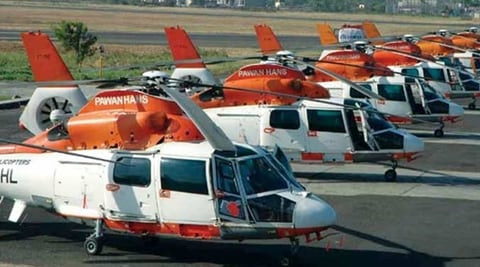 Pawan Hans, which now has a fleet of 46 helicopters, was established in 1985 to provide helicopter support services to the oil sector for off-shore exploration operations. (IE)Pawan Hans, which now has a fleet of 46 helicopters, was established in 1985 to provide helicopter support services to the oil sector for off-shore exploration operations. (IE)