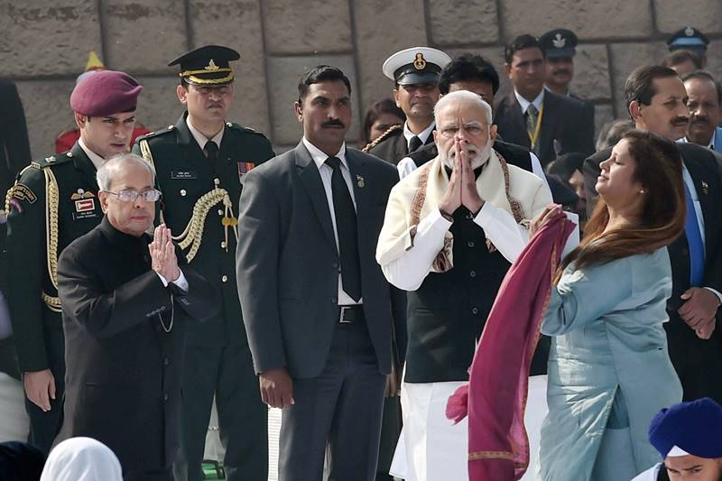 The nation today remembered Gandhi on his 69th death anniversary with President Pranab Mukherjee and Prime Minister Narendra Modi leading the country in paying homage. (PTI)