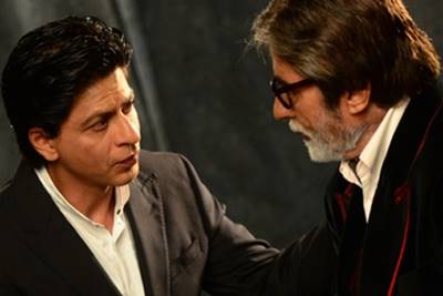 Shah Rukh Khan (L) and Amitabh Bachchan (R). (Indian Express)