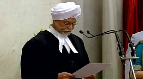 Justice Jagdish Singh Khehar was on Wednesday sworn in as 44th Chief Justice of India. (ANI Image)