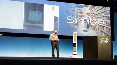 Tally is powered by an Intel Core i7 processor-based Intel NUC and uses Intel RealSense cameras to help understand the world around it and navigate the store safely. (Twitter)