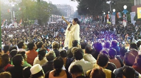 Mamata Banerjee addressing a rally. (Source: Twitter) Mamata Banerjee addressing a rally. (Source: Twitter)