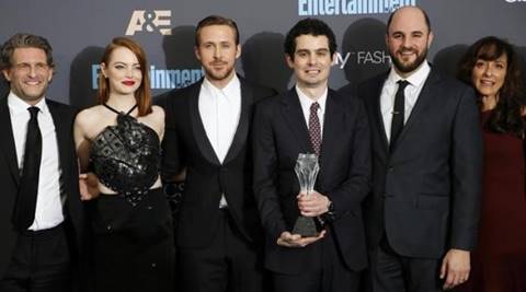 The movie, which leads the nominees list with 7 nods, also saw Chazelle winning the best screenplay award.(Reuters) The movie, which leads the nominees list with 7 nods, also saw Chazelle winning the best screenplay award.(Reuters)