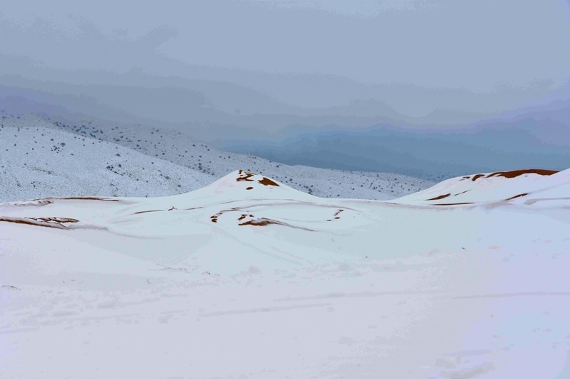 sahara desert, sahara desert snowfall, snowfall, sahara snowfall