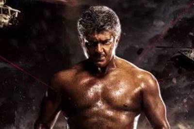  The poster that was released as the first look of the film, has a pumped-up beefy avatar of Ajith on it, which has definitely turned the heat of excitement up among the fans. (IE)