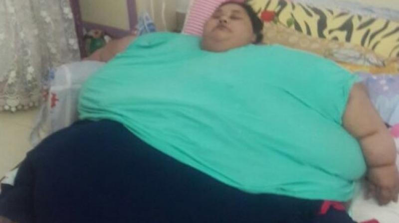 The Egyptian woman named Eman Ahmed aged 36-year-old is the world's heaviest woman weighing 500kg. She reached Mumbai on Saturday for treatment at the Saifee hospital. (Twitter)
