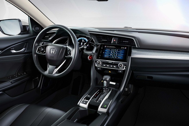 Equipment: The India-bound Honda Civic will get an all-black interior theme. The Civic will also get other convenient features such as leather seat upholstery, steering wheel mounted audio and cruise control, multi-way adjustable driver seat, automatic temperature control and a touchscreen infotainment system with Bluetooth, navigation, Android Auto and Apple CarPlay.
