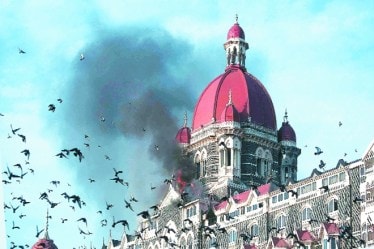 The Taj Mahal Palace Hotel during the 2008 Mumbai terror attacks. All the victims of 26/11 were compensated by the Tata group 